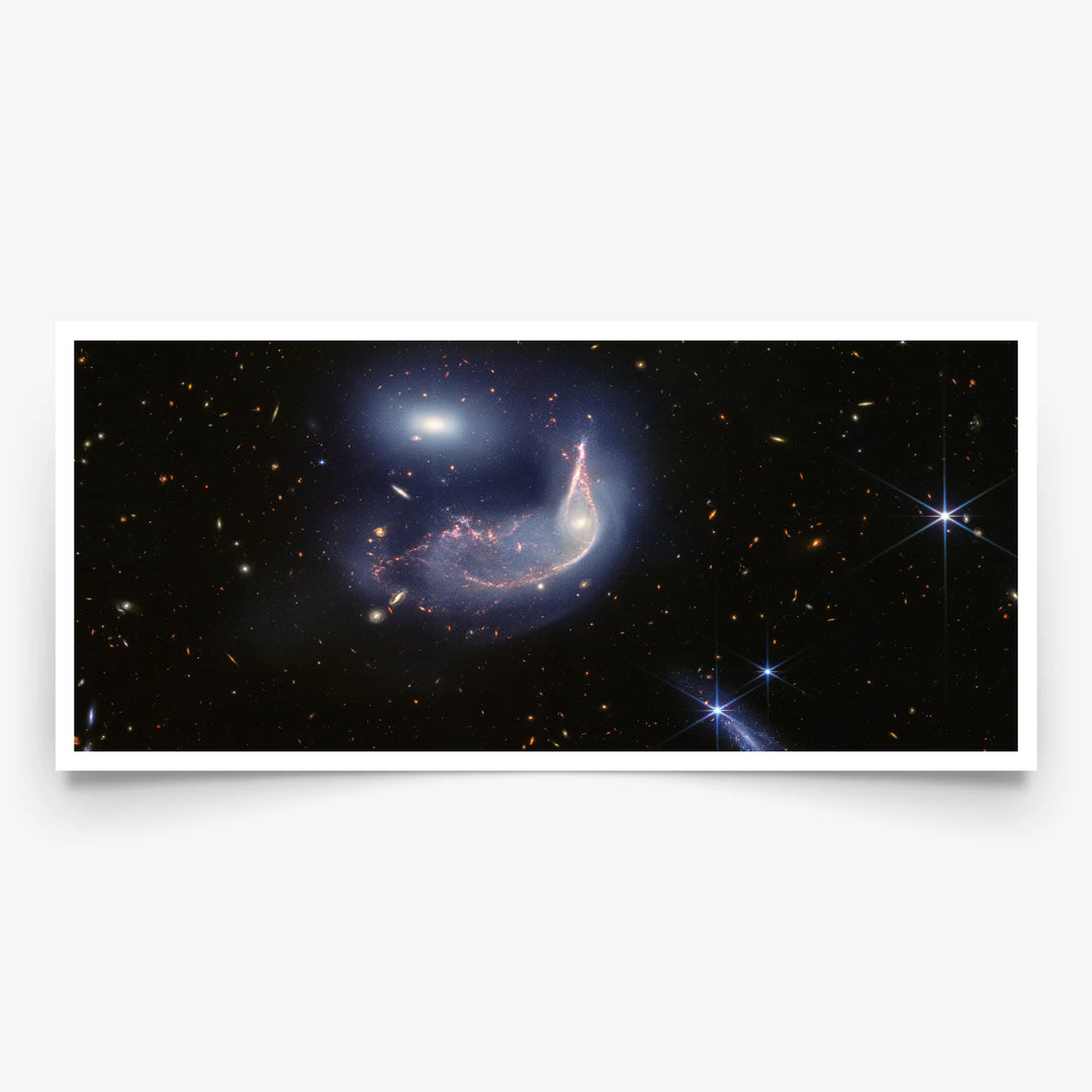 JWST: Interacting Galaxies Arp 142 Panorama Poster