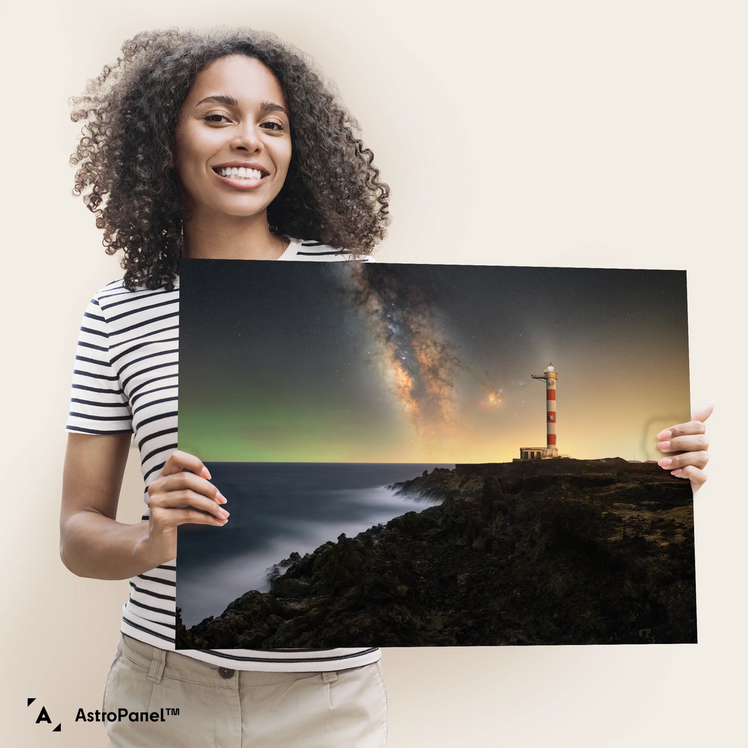 Matteo Strassera: Milky Way Rising Above the Lighthouse