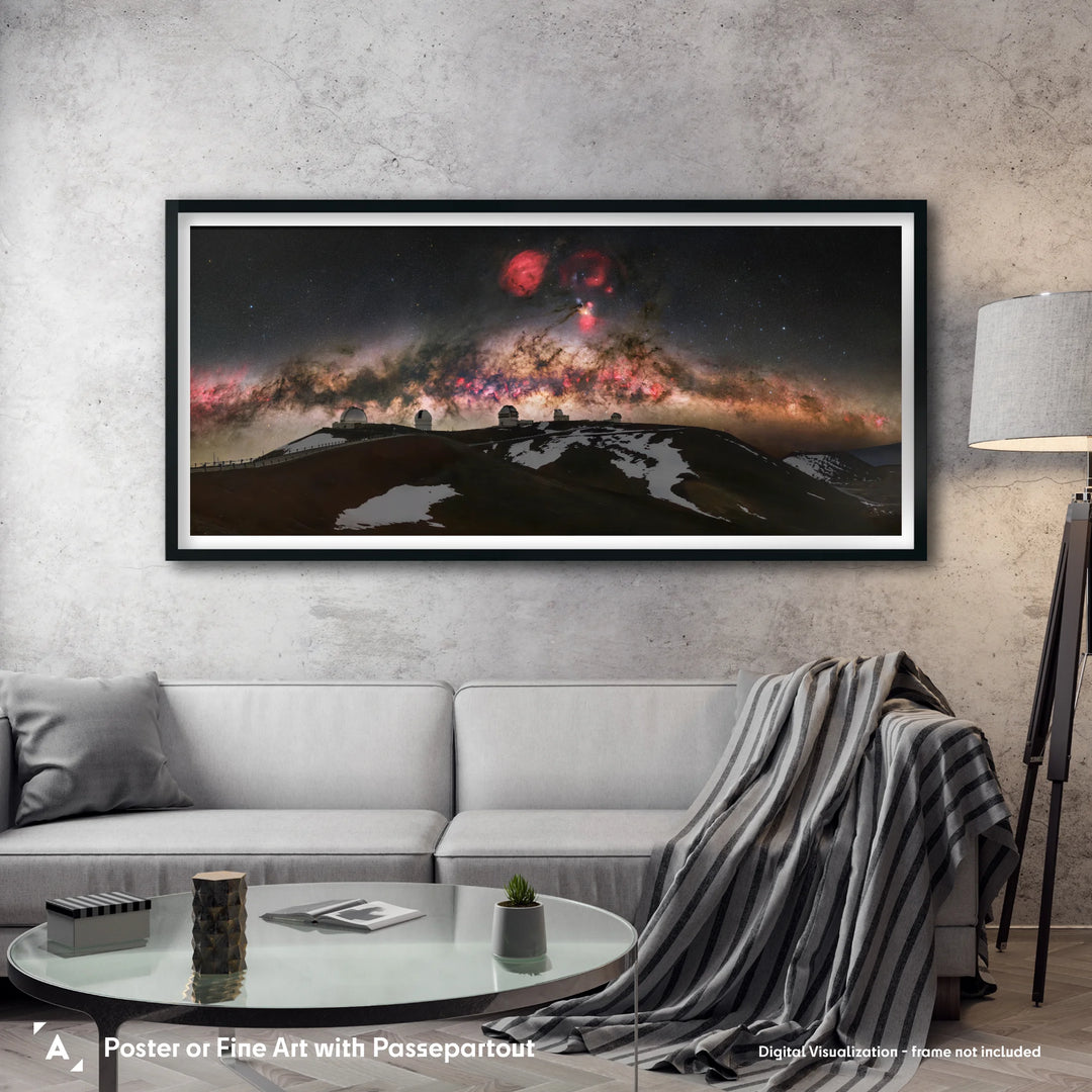 Marzena Rogozińska: Night Sky above Mauna Kea Observatory Panorama