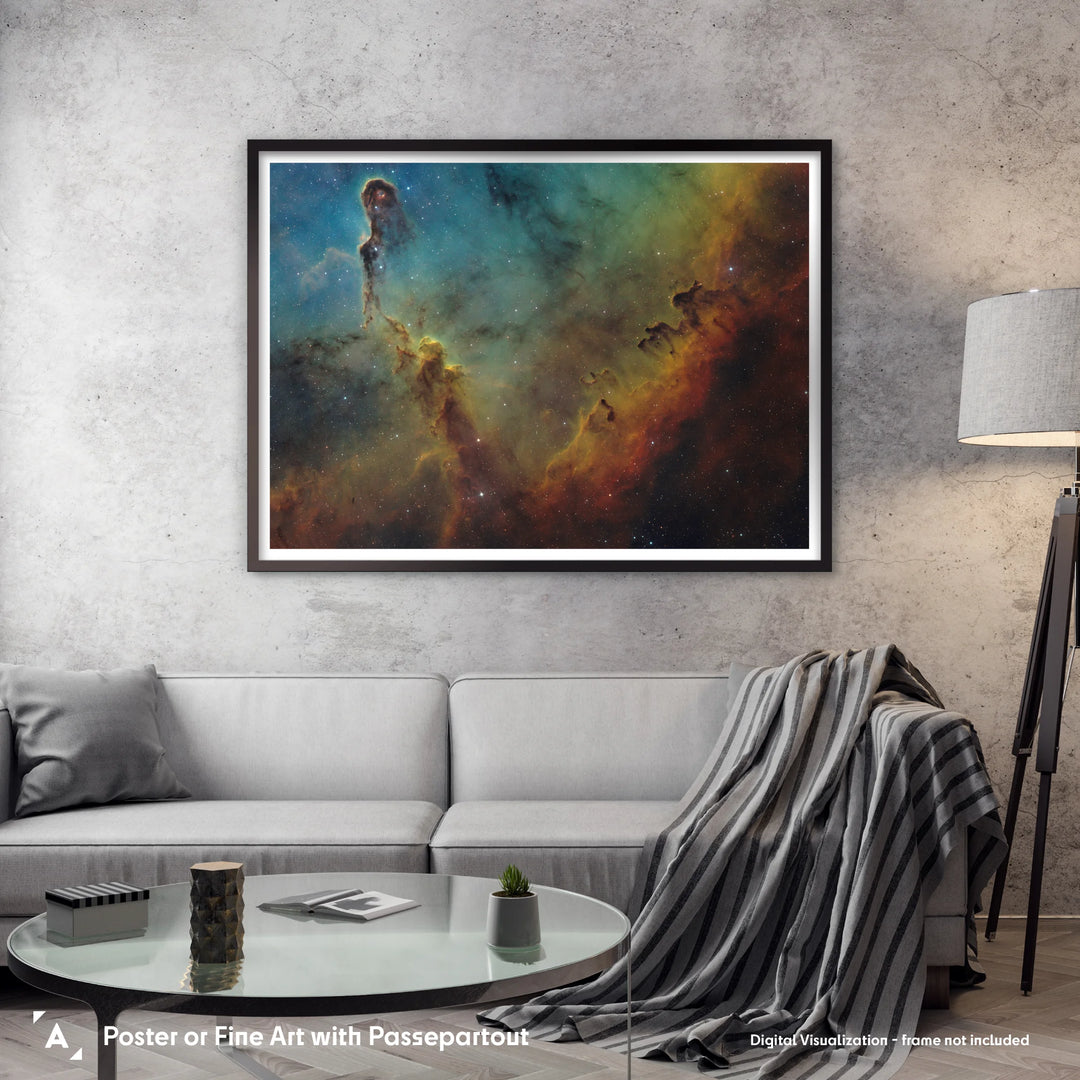 Paweł Radomski: Sulfur, Oxygen and Hydrogen Seas (IC 1396 in Hubble Palette)