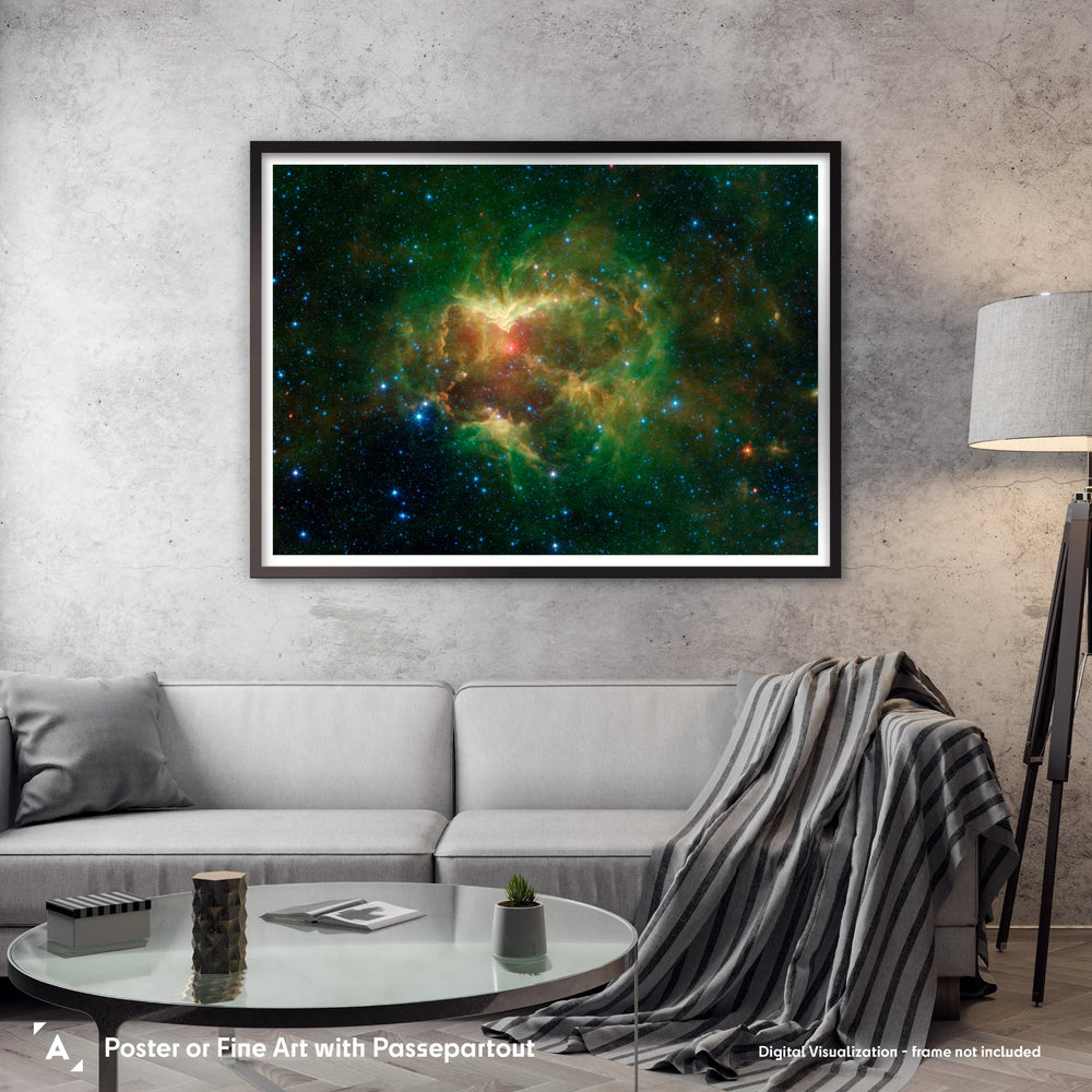 The Jack-o-Lantern Nebula by Spitzer Space Telescope (Version 2)