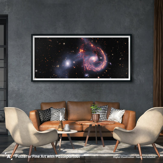 JWST: Arp 107 Panorama Poster