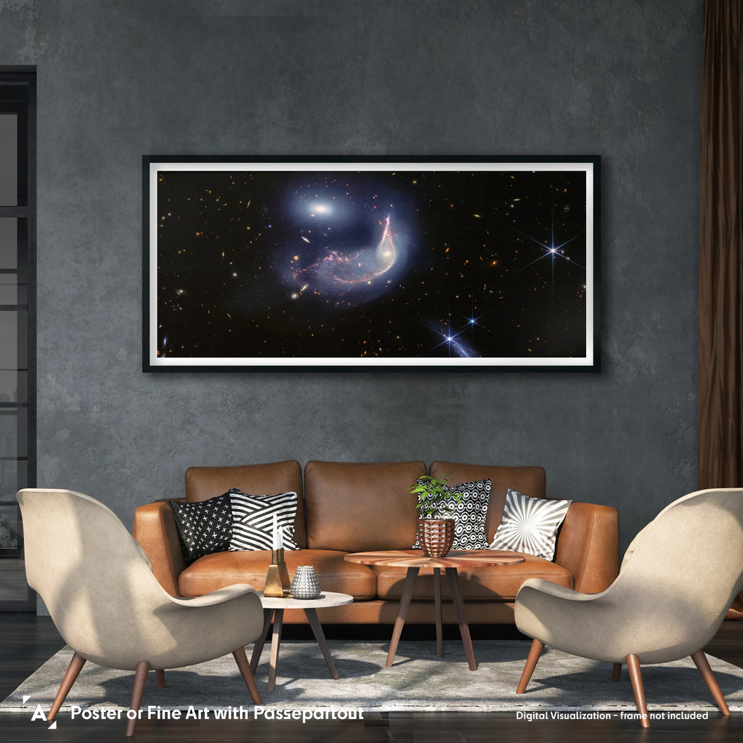 JWST: Interacting Galaxies Arp 142 Panorama Poster