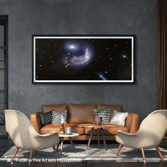 JWST: Interacting Galaxies Arp 142 Panorama Poster