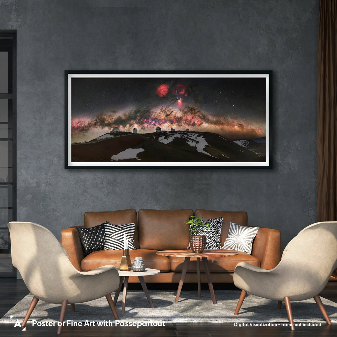 Marzena Rogozińska: Night Sky above Mauna Kea Observatory Panorama