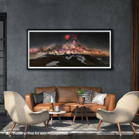 Marzena Rogozińska: Night Sky above Mauna Kea Observatory Panorama