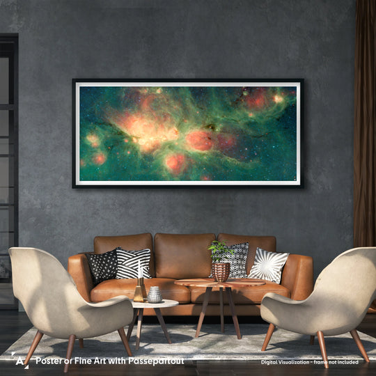 The Cat's Paw Nebula: Spitzer Telescope Panorama