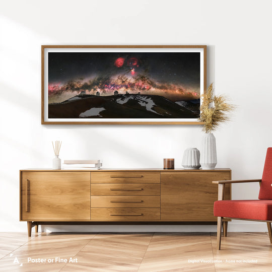 Marzena Rogozińska: Night Sky above Mauna Kea Observatory Panorama