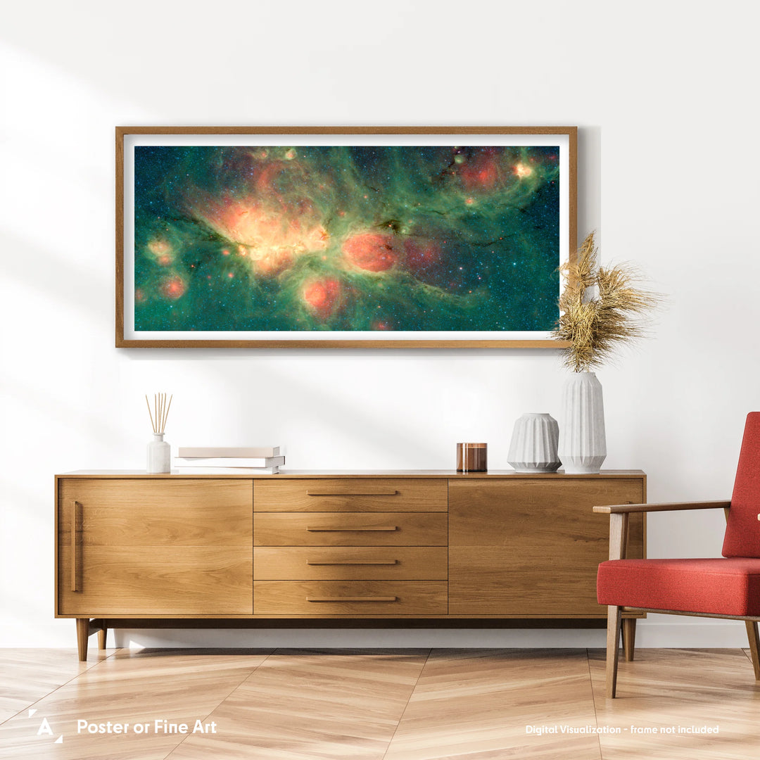 The Cat's Paw Nebula: Spitzer Telescope Panorama