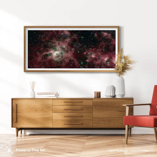 Tarantula Nebula Panorama (3-color) by Spitzer Telescope