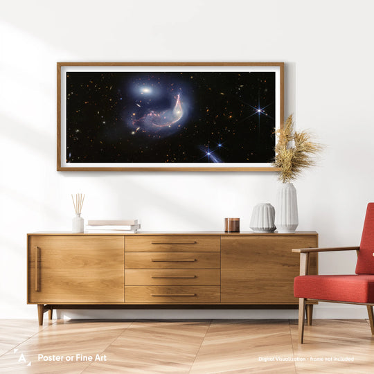 JWST: Interacting Galaxies Arp 142 Panorama Poster
