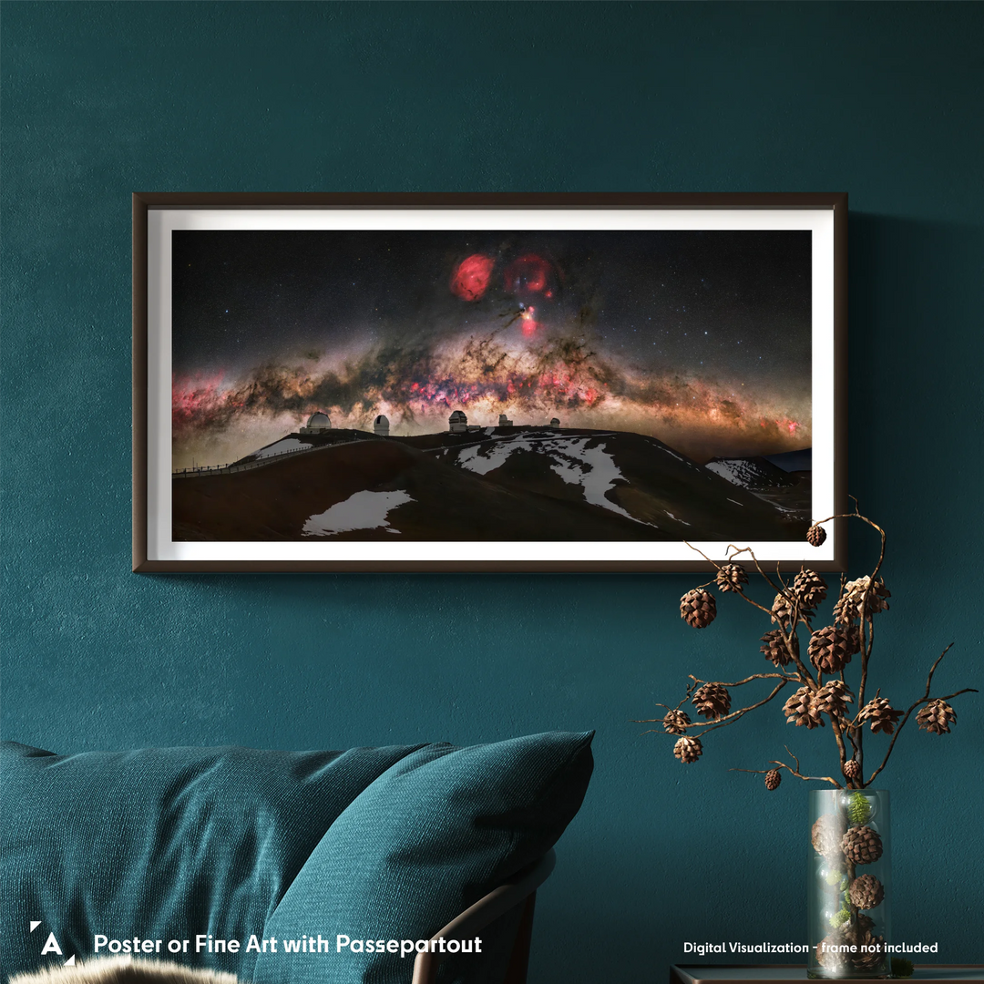 Marzena Rogozińska: Night Sky above Mauna Kea Observatory Panorama