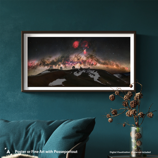 Marzena Rogozińska: Night Sky above Mauna Kea Observatory Panorama