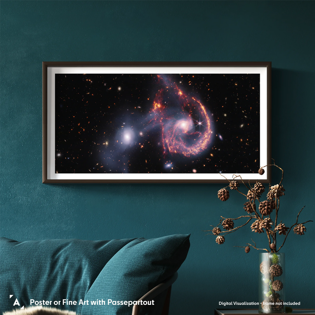 JWST: Arp 107 Panorama Poster