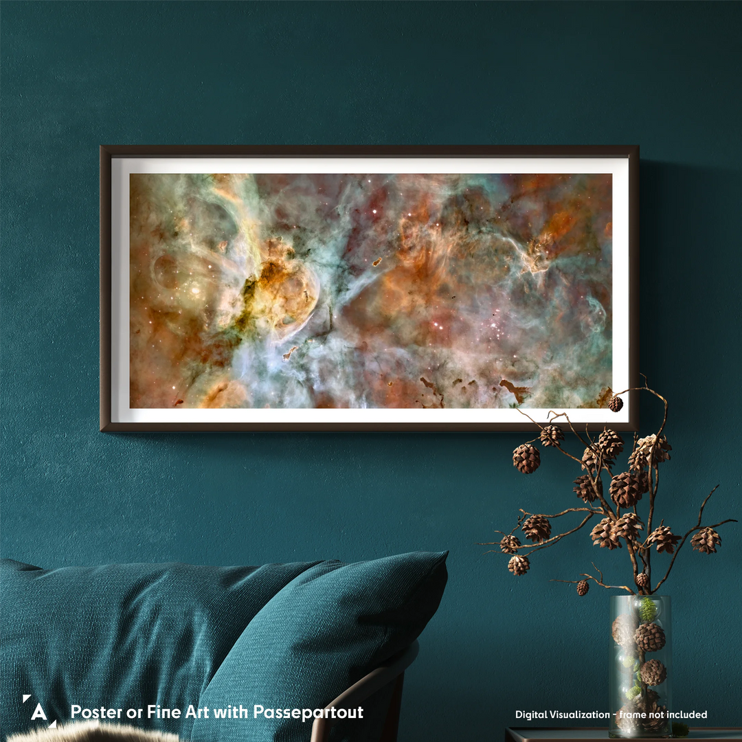 HST: Star Birth in Carina Nebula Panorama Poster