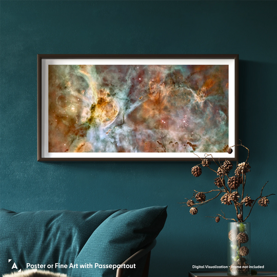 HST: Star Birth in Carina Nebula Panorama Poster
