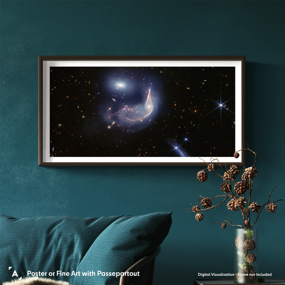 JWST: Interacting Galaxies Arp 142 Panorama Poster