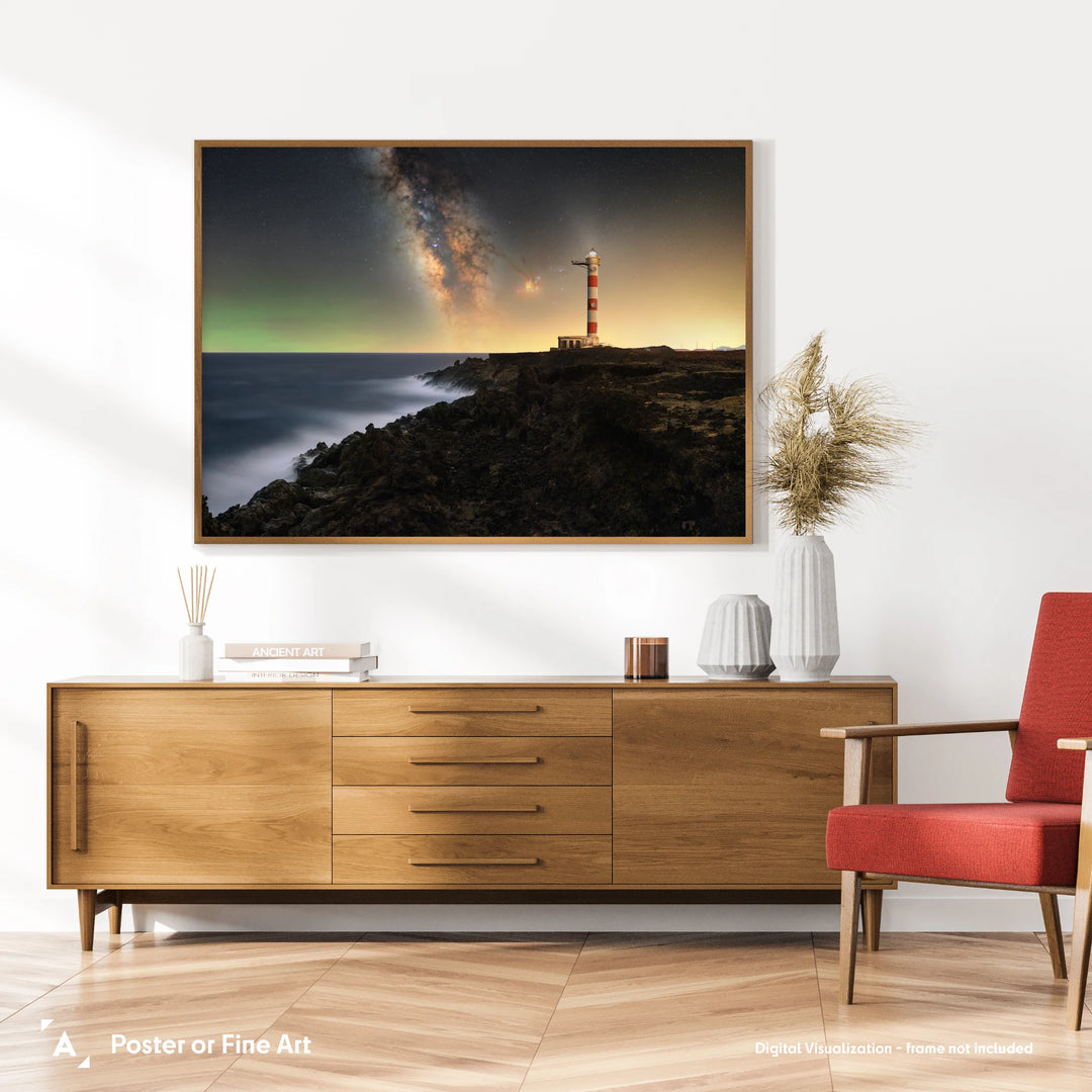 Matteo Strassera: Milky Way Rising Above the Lighthouse