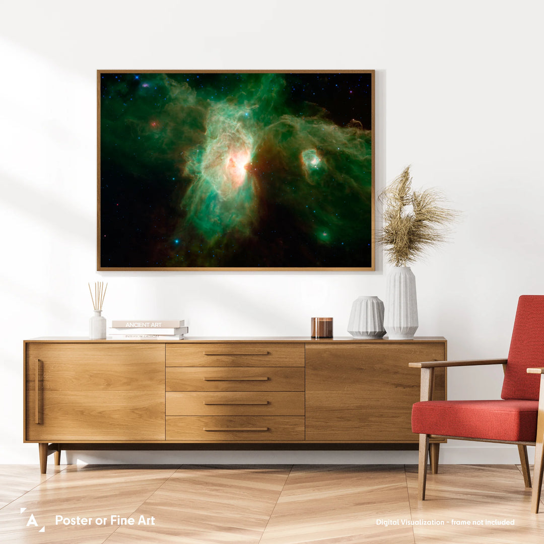 The Flame Nebula by Spitzer Space Telescope