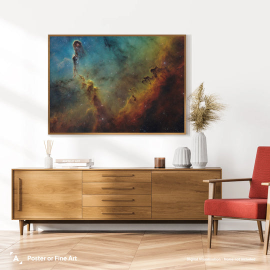 Paweł Radomski: Sulfur, Oxygen and Hydrogen Seas (IC 1396 in Hubble Palette)