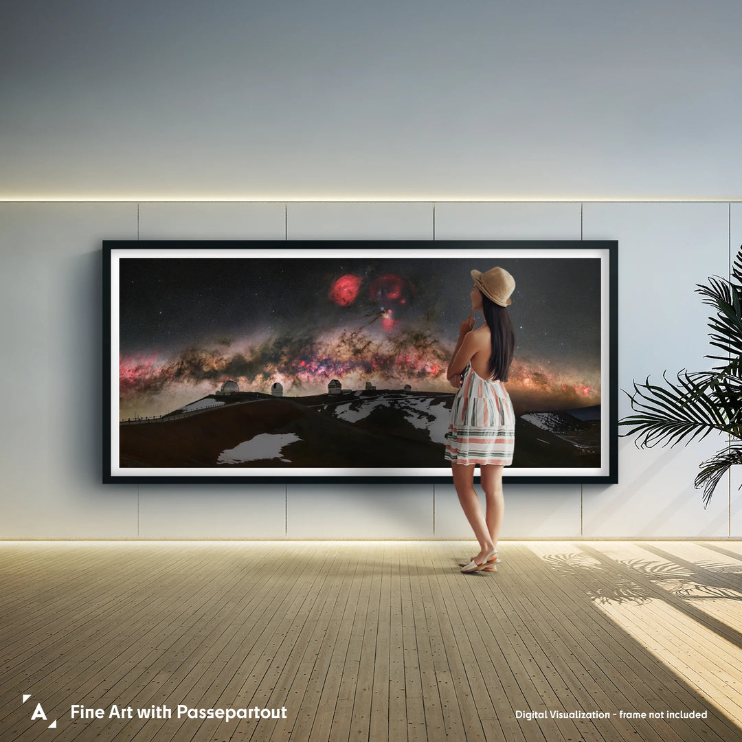 Marzena Rogozińska: Night Sky above Mauna Kea Observatory Panorama