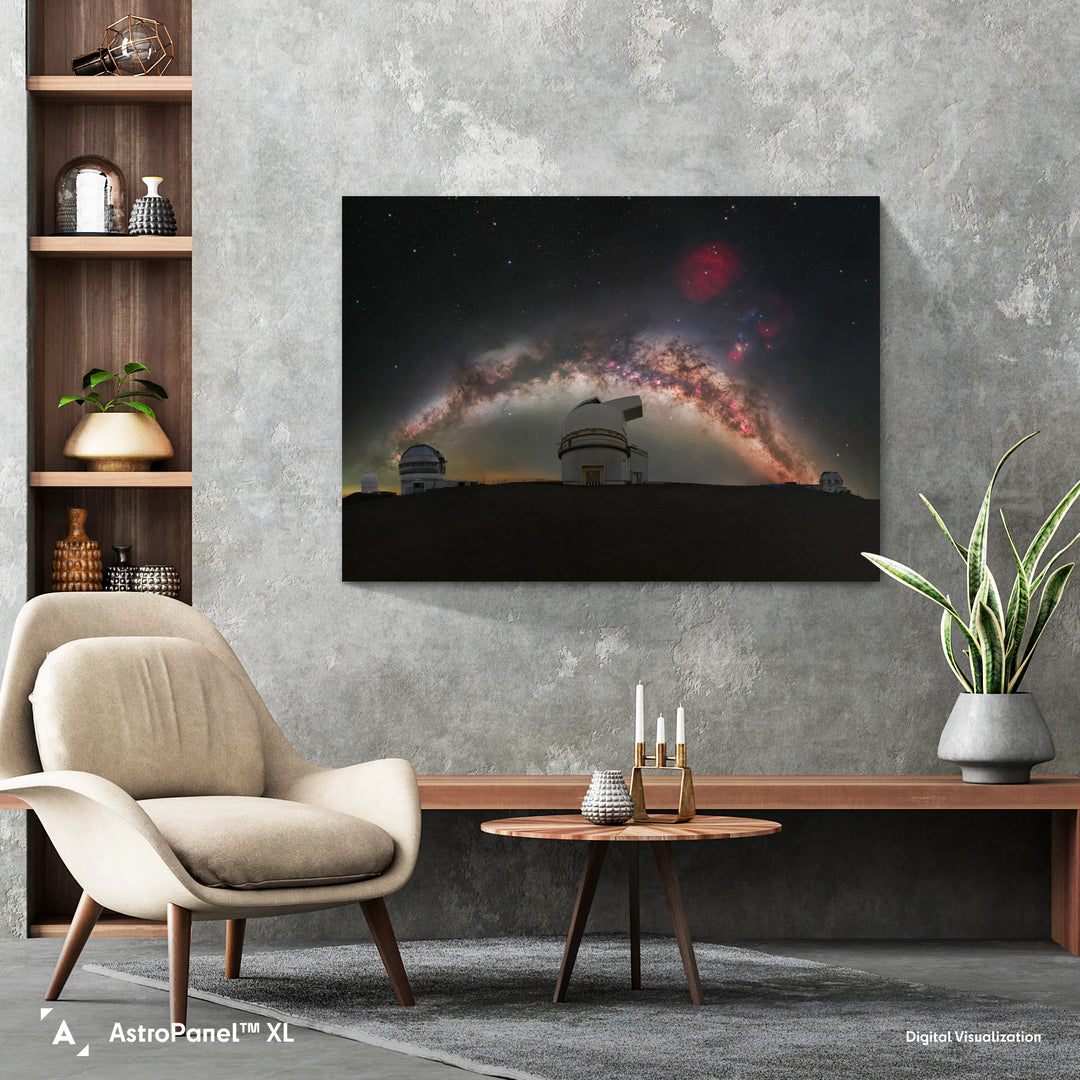 Łukasz Remkowicz: Milky Way Arc Above Mauna Kea Observatories