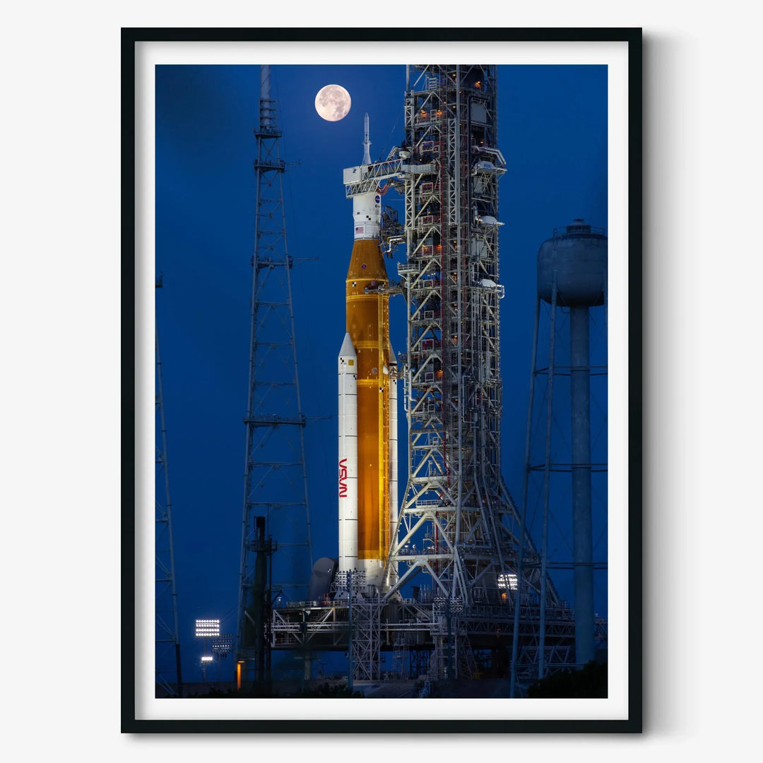 A Full Moon Over Artemis Launch Poster