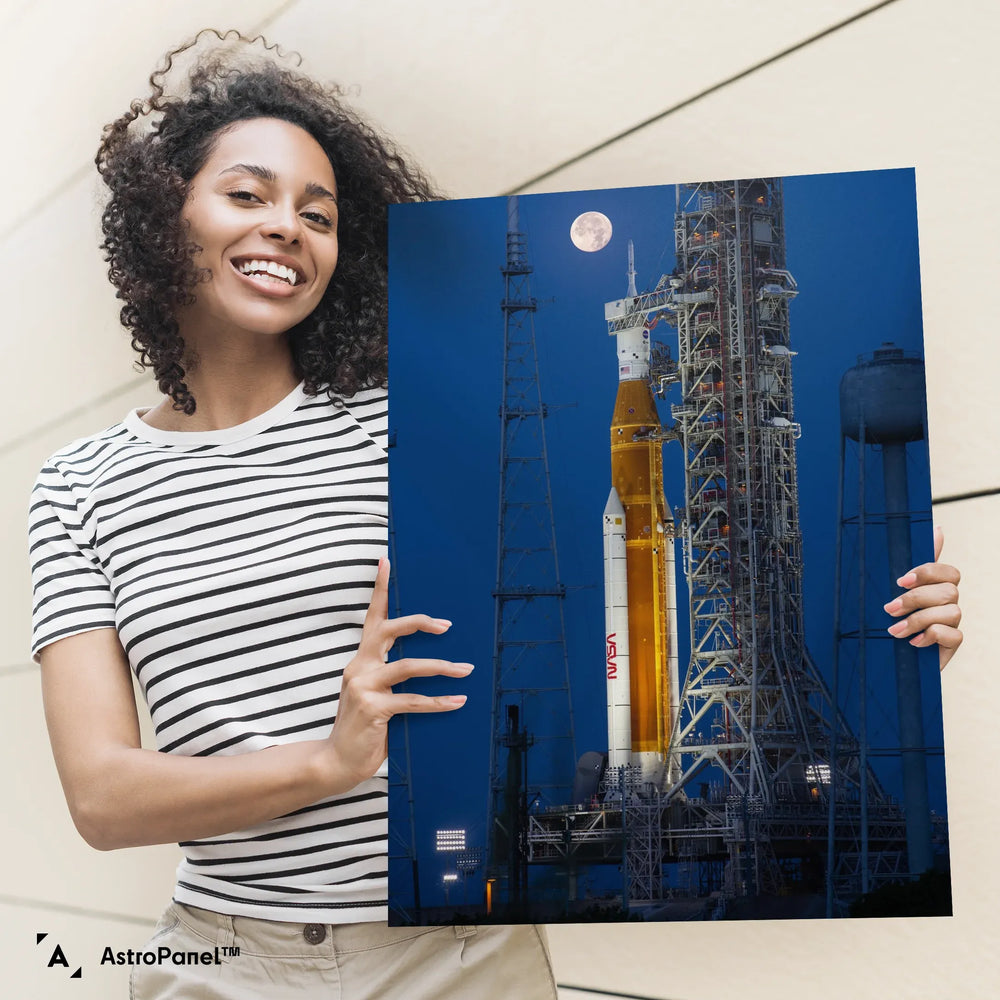 A Full Moon Over Artemis Launch Poster