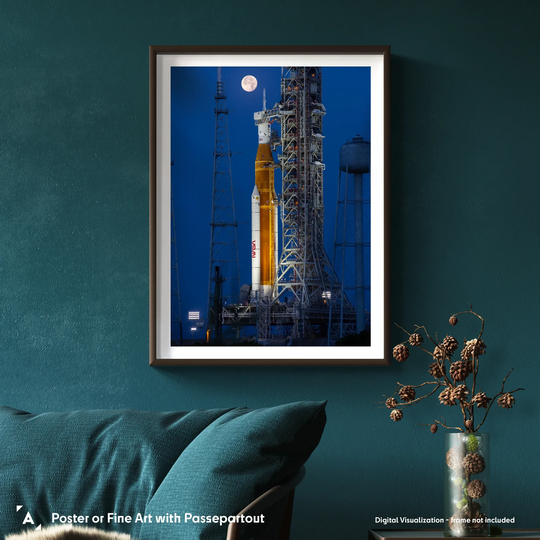 A Full Moon Over Artemis Launch Poster