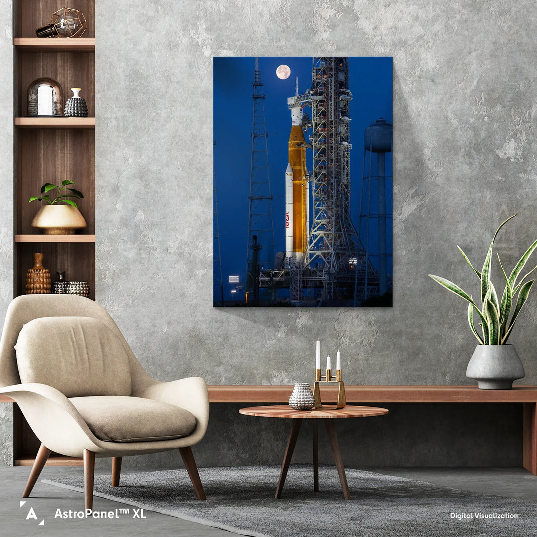 A Full Moon Over Artemis Launch Poster