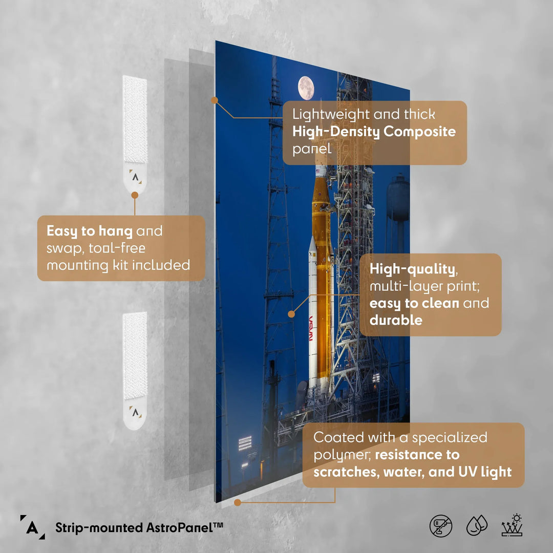 A Full Moon Over Artemis Launch Poster