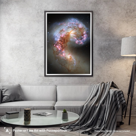 Antennae Galaxies NGC 4038 and NGC 4039 Poster