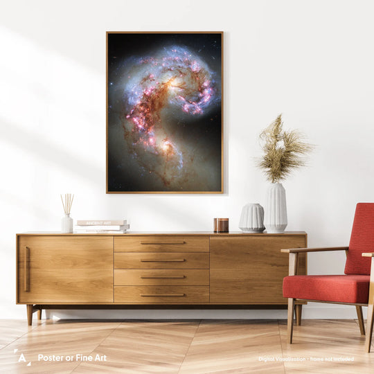 Antennae Galaxies NGC 4038 and NGC 4039 Poster