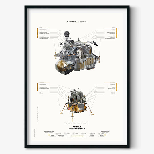 Apollo Lunar Module Poster (White Version)