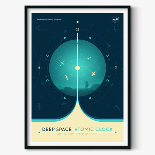 Atomic Clock Poster: NASA Visions of the Future (Blue Version)