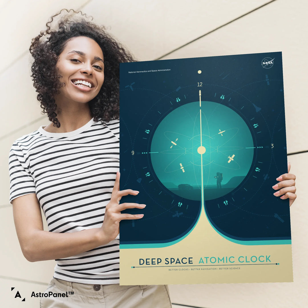 Atomic Clock Poster: NASA Visions of the Future (Blue Version)