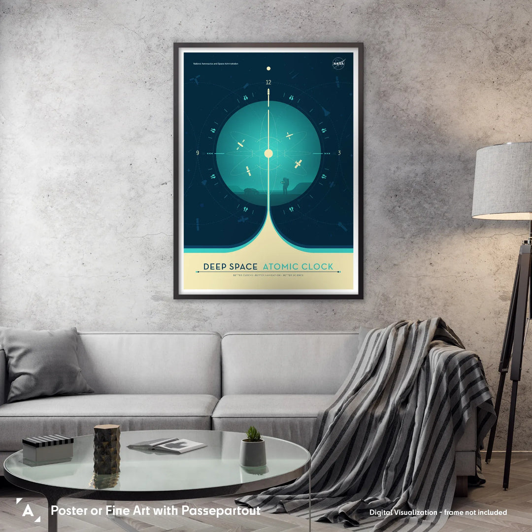 Atomic Clock Poster: NASA Visions of the Future (Blue Version)