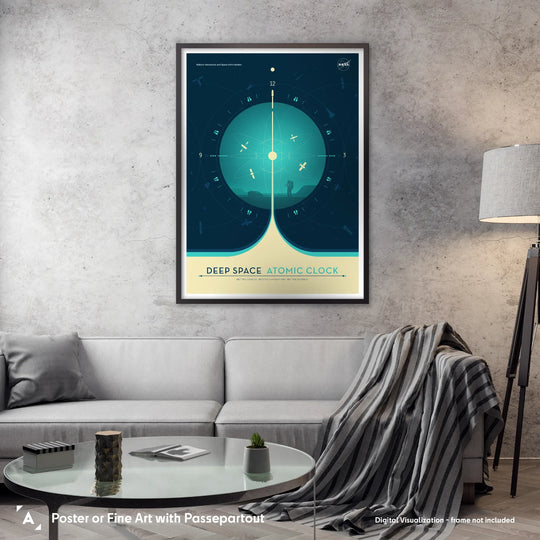 Atomic Clock Poster: NASA Visions of the Future (Blue Version)
