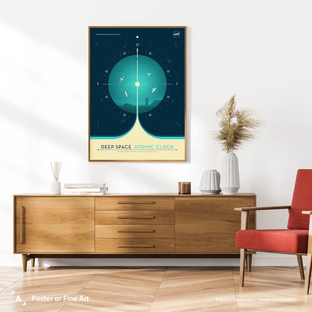 Atomic Clock Poster: NASA Visions of the Future (Blue Version)