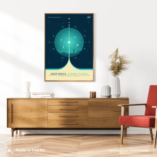 Atomic Clock Poster: NASA Visions of the Future (Blue Version)