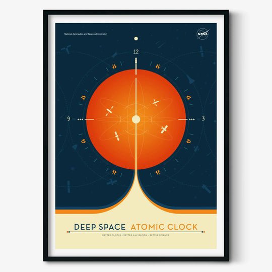 Atomic Clock Poster: NASA Visions of the Future (Orange Version)