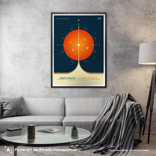 Atomic Clock Poster: NASA Visions of the Future (Orange Version)