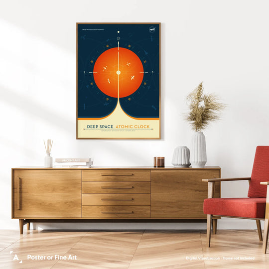 Atomic Clock Poster: NASA Visions of the Future (Orange Version)