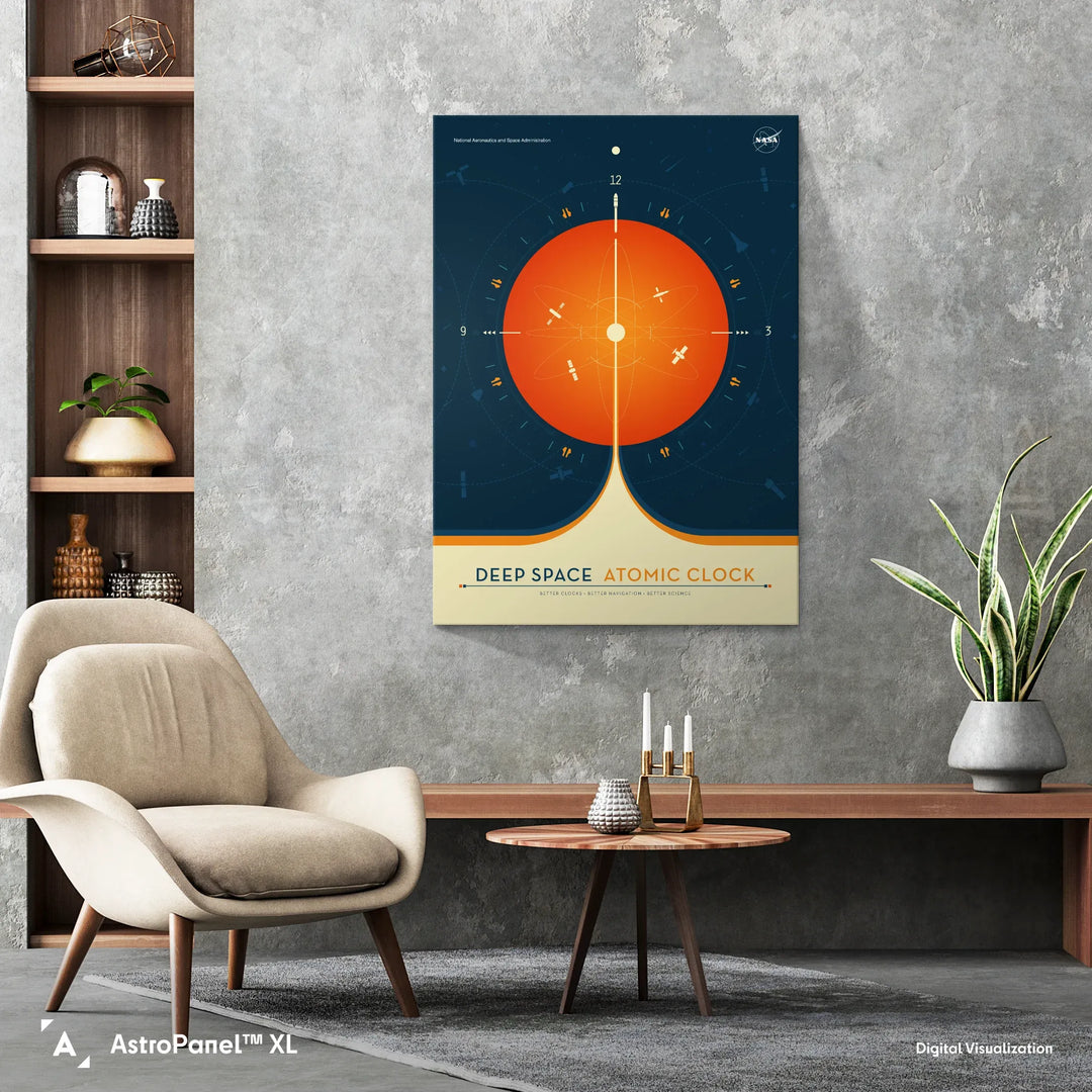 Atomic Clock Poster: NASA Visions of the Future (Orange Version)