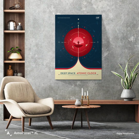 Atomic Clock Poster: NASA Visions of the Future (Red Version)