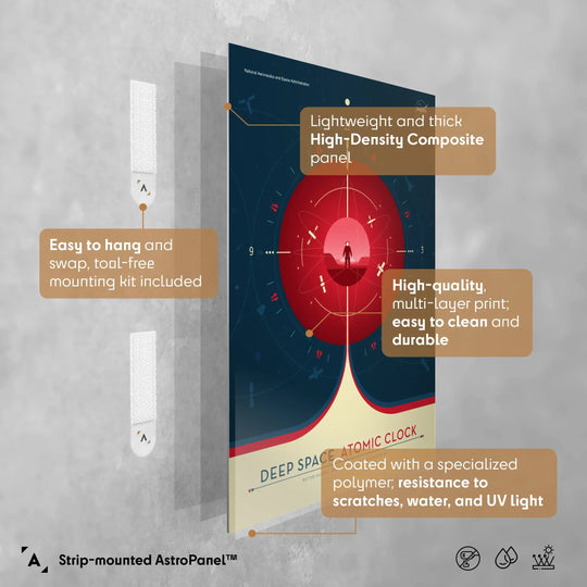 Atomic Clock Poster: NASA Visions of the Future (Red Version)
