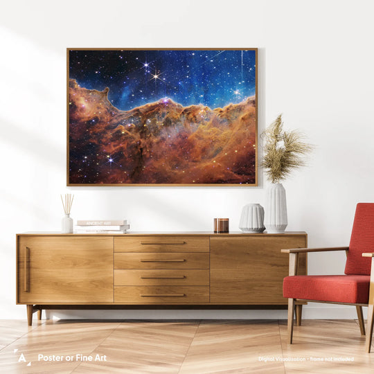 “Cosmic Cliffs” in the Carina Nebula Poster
