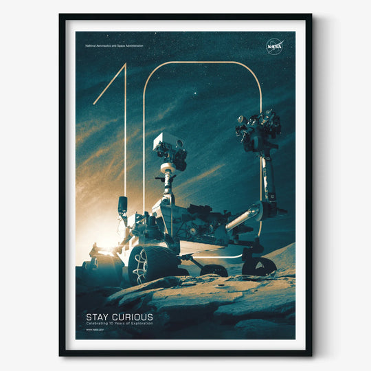 Curiosity 10th Anniversary NASA Poster