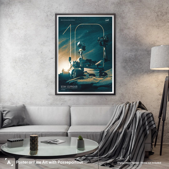 Curiosity 10th Anniversary NASA Poster