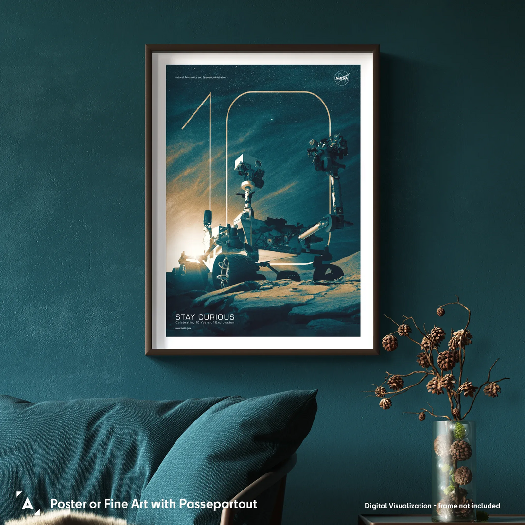 Curiosity 10th Anniversary NASA Poster